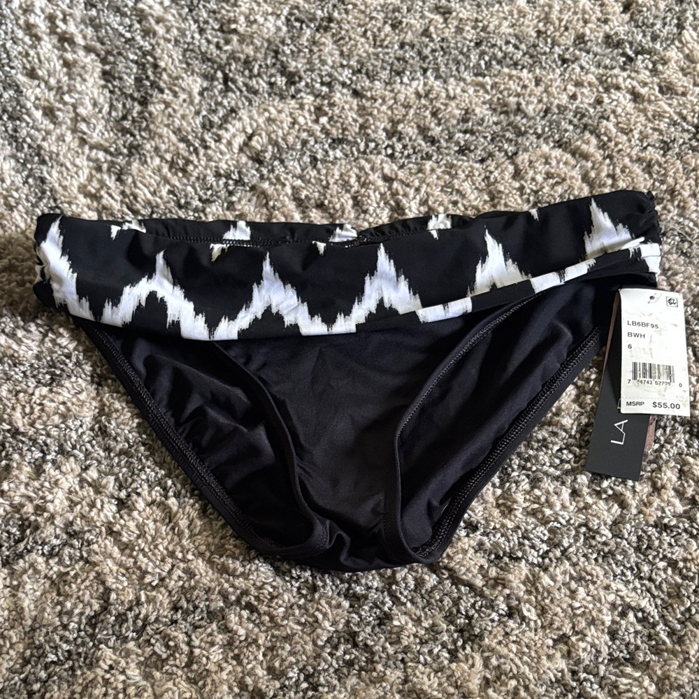 La Blanca Black and White Swim Bottom